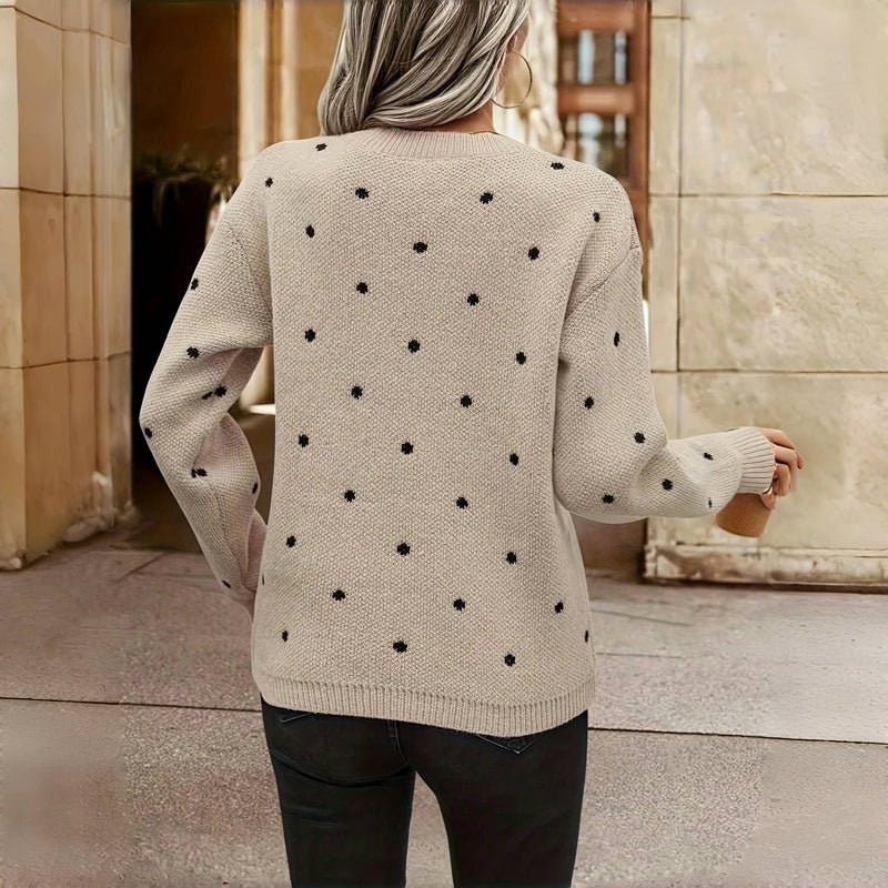 Bonnie | Women's Polka Dot Long Sleeve Sweater - Image 5
