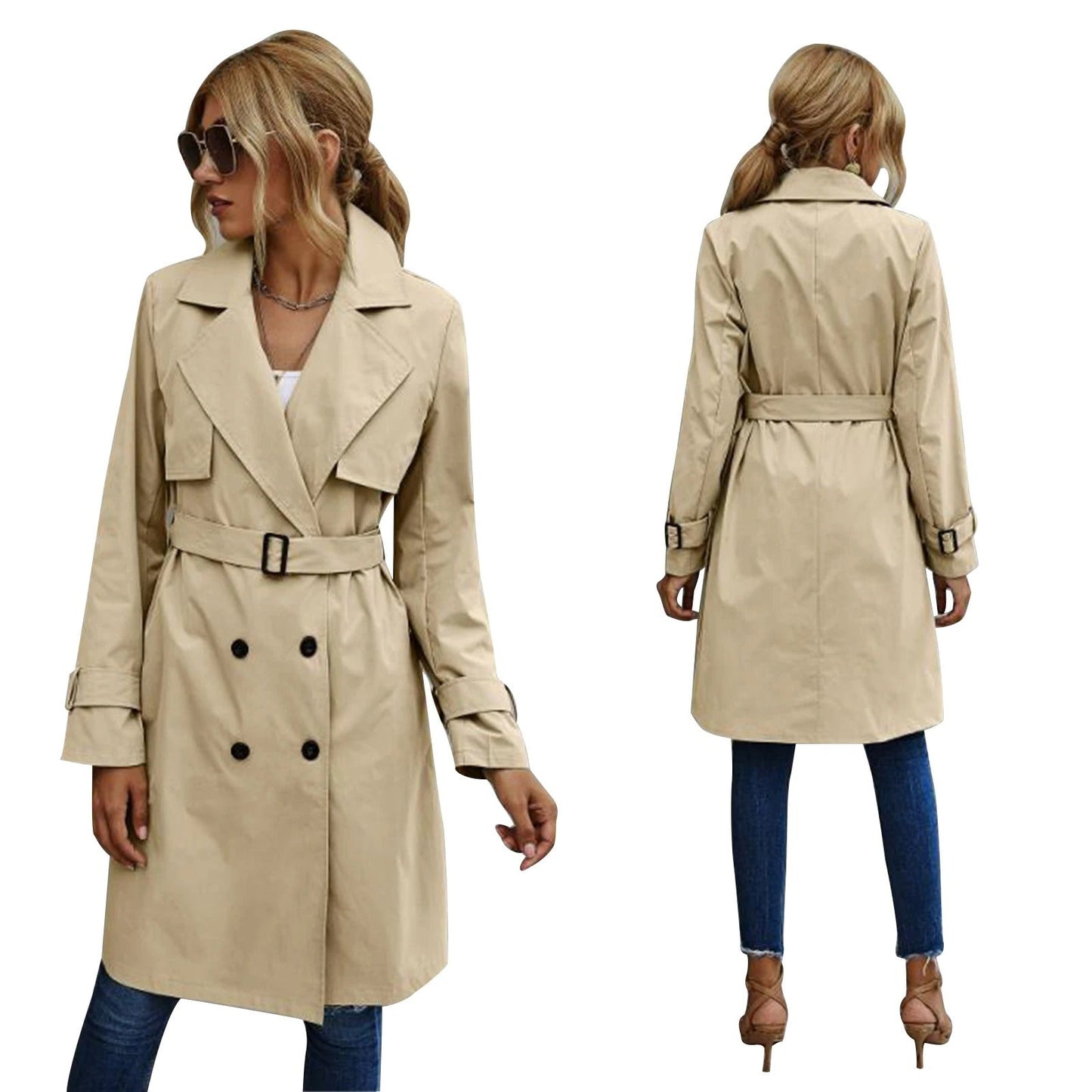 Candice | Women's Double-Breasted Trench Coat - Image 2