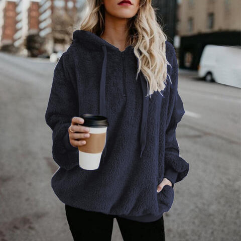 Alice | Women's Hooded Fleece Pullover Jacket - Image 4