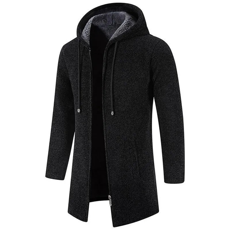 Finn | Men's Hooded Long Coat - Image 3