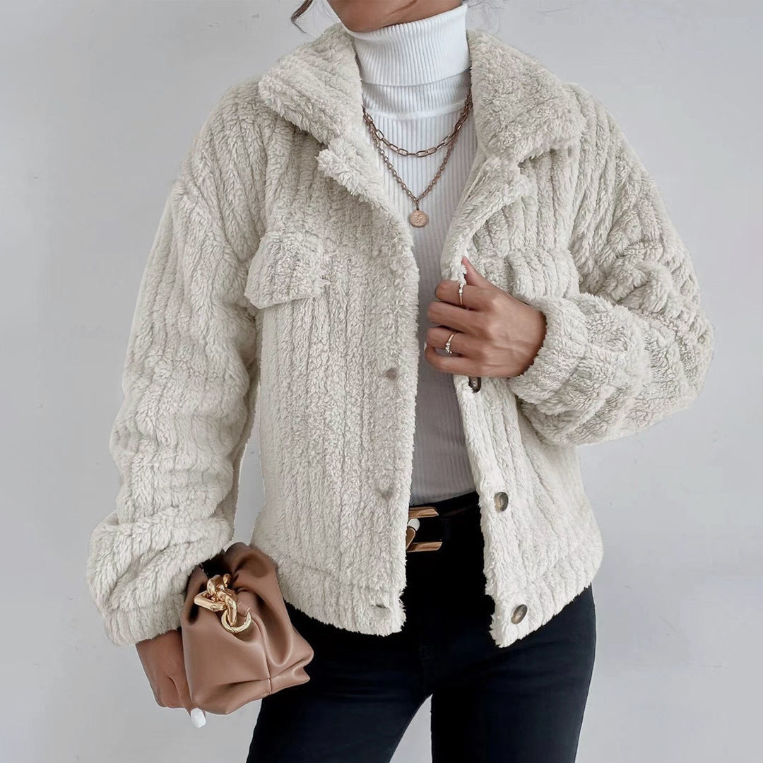 Savannah | Women's Button-Front Fleece Jacket - Image 3