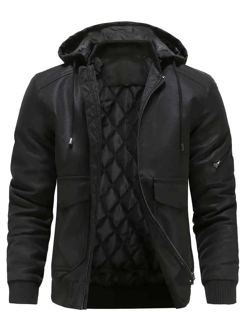 Archie | Men's Hooded Bomber Jacket - Image 3