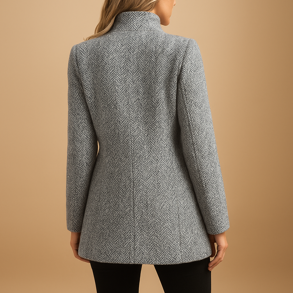 Teresa | Women's A-Line Herringbone Coat - Image 2
