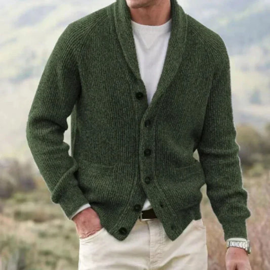 Rhys | Men's Button-Front Knit Cardigan - Image 1
