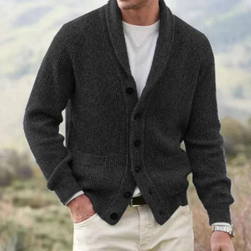 Rhys | Men's Button-Front Knit Cardigan - Image 2