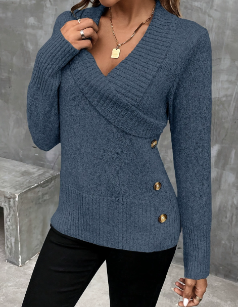 Women's Wrap Front Sweater - Image 2
