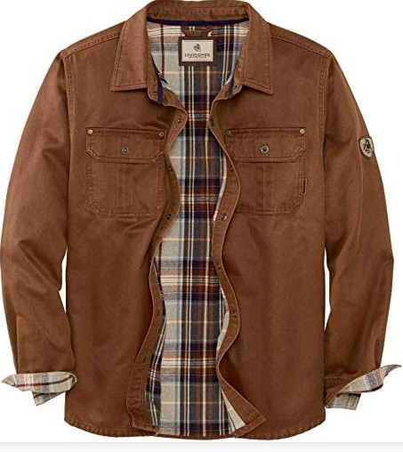 Greg | Men's Flannel Lined Button-Down Shirt Jacket - Image 6