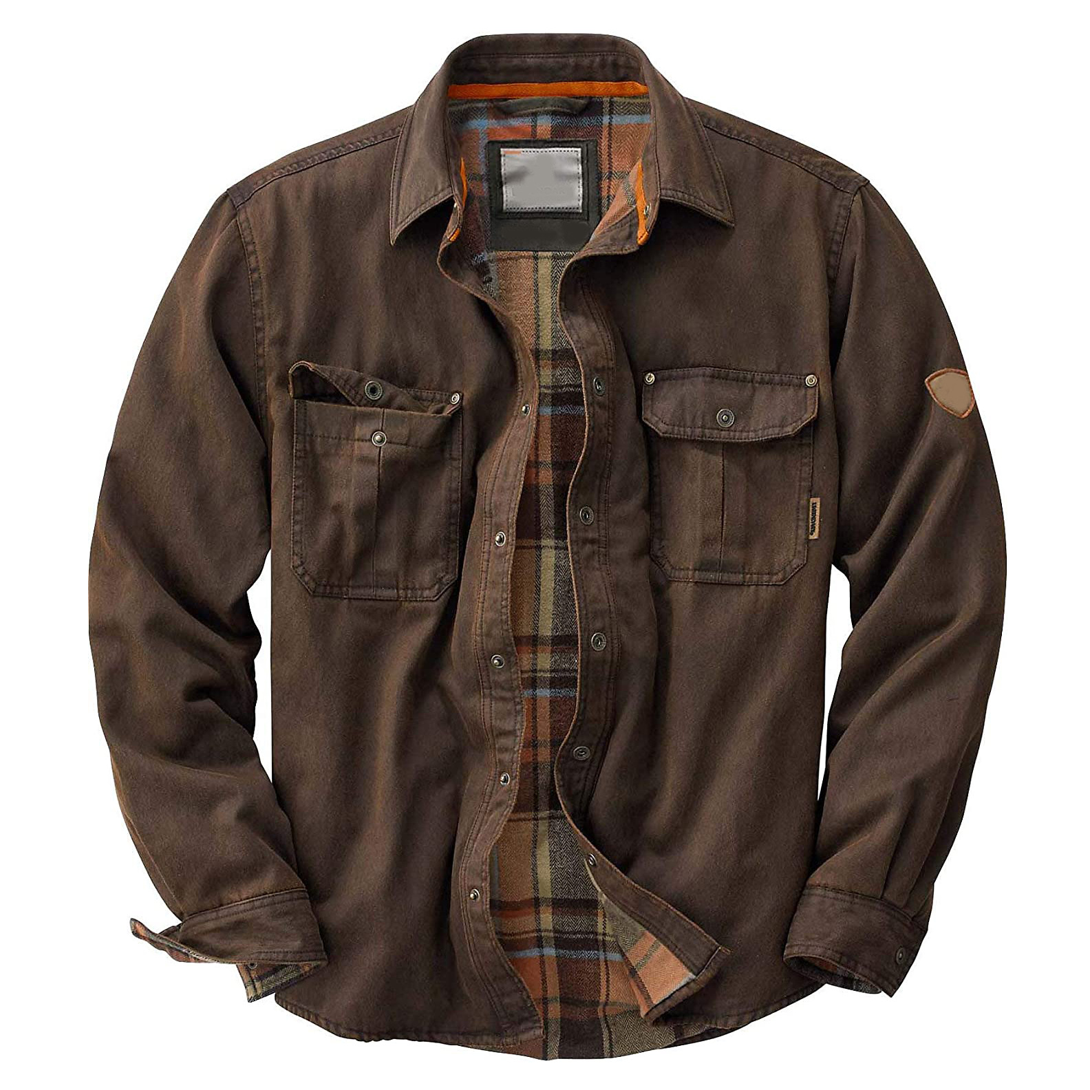 Greg | Men's Flannel Lined Button-Down Shirt Jacket - Image 3