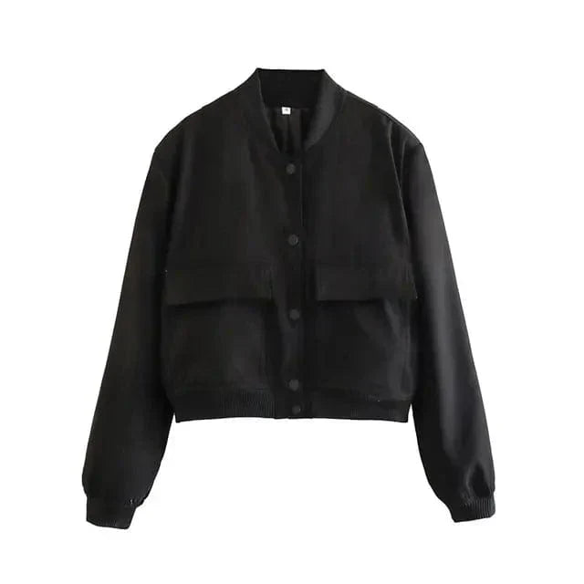 Linda | Women's Cropped Bomber Jacket - Image 6