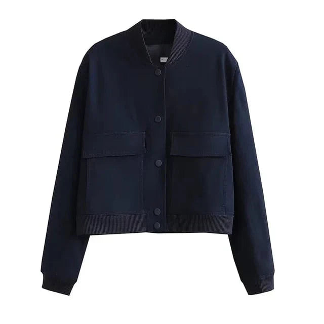 Linda | Women's Cropped Bomber Jacket - Image 7