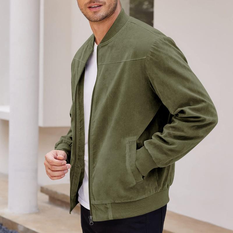 Angus | Men's Bomber Zip-Up Jacket - Image 5