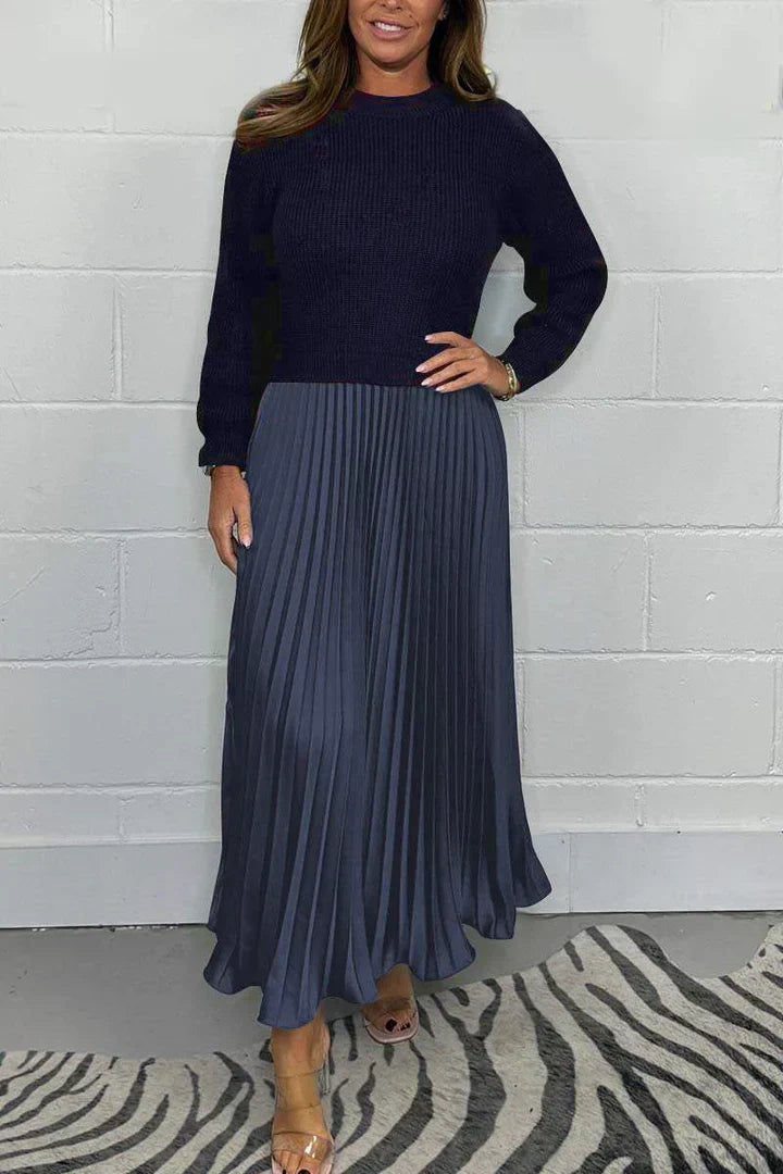 Eliza | Women's Pleated Fit & Flare Midi Dress - Image 6