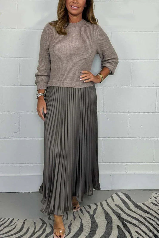 Eliza | Women's Pleated Fit & Flare Midi Dress - Image 1