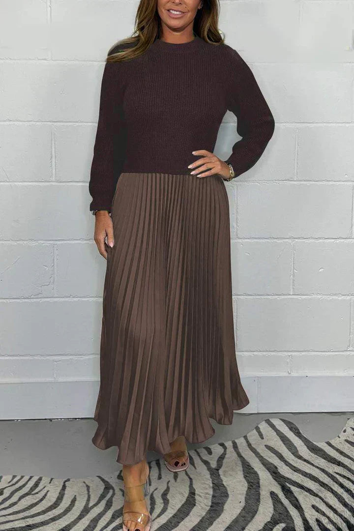 Eliza | Women's Pleated Fit & Flare Midi Dress - Image 3
