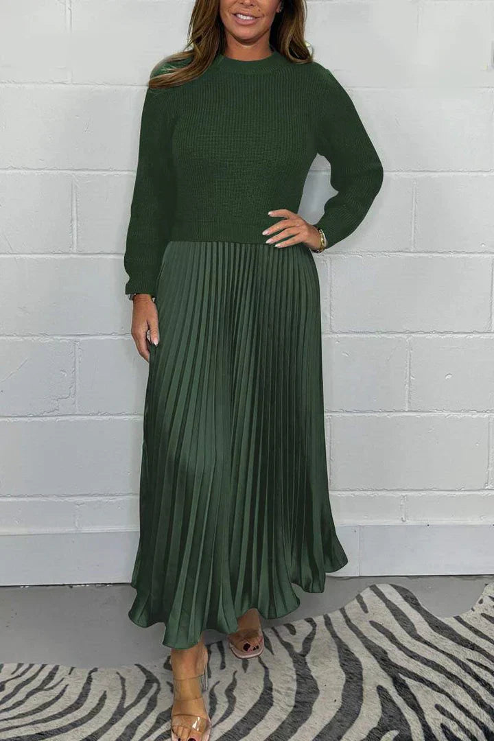 Eliza | Women's Pleated Fit & Flare Midi Dress - Image 5