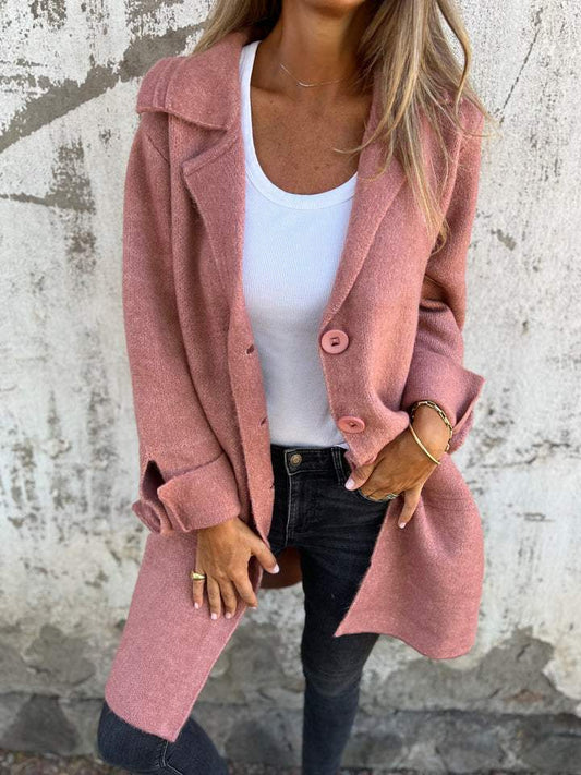 Edith | Women's Button Front Long Coat - Image 1