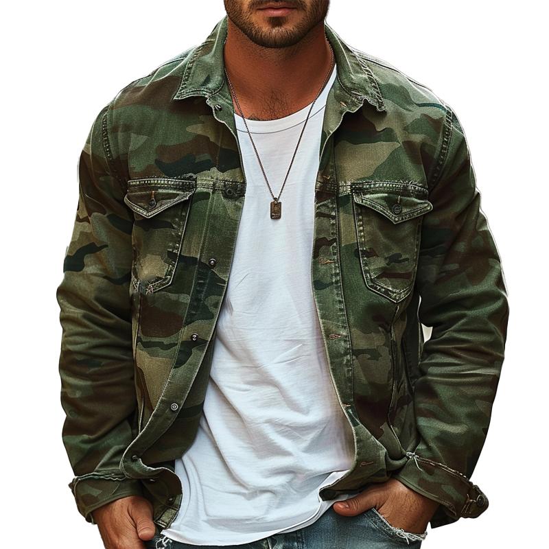 Jake | Men's Button-Down Camouflage Jacket - Image 1