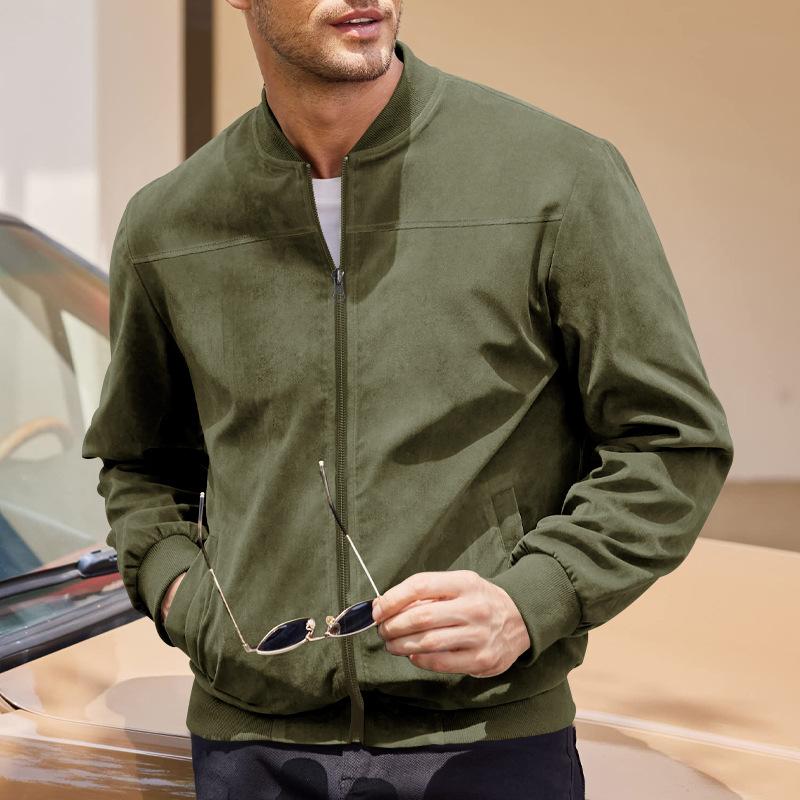 Angus | Men's Bomber Zip-Up Jacket - Image 4