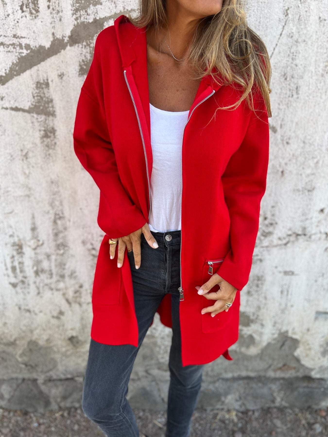 Danielle | Women's Hooded Long Coat - Image 4