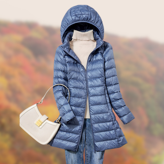 Image of Katherine | Women's Lightweight Hooded Puffer Coat