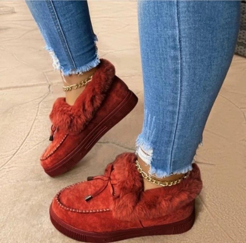 Hope | Women's Slip-On Faux Fur Loafers - Image 4