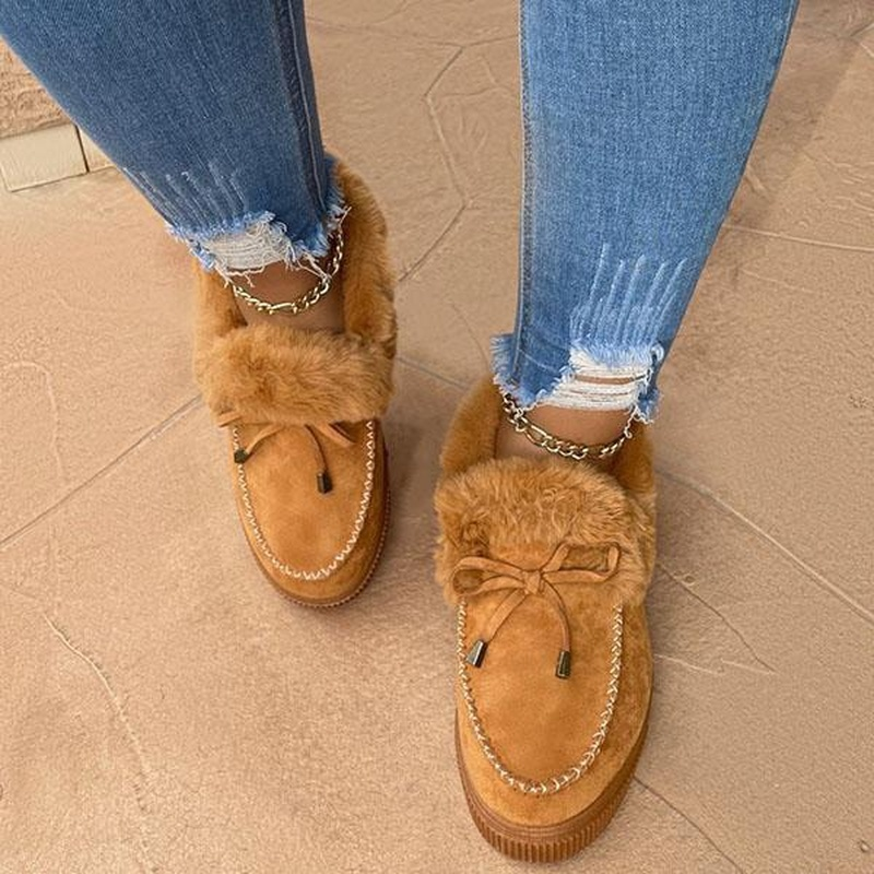 Hope | Women's Slip-On Faux Fur Loafers - Image 7