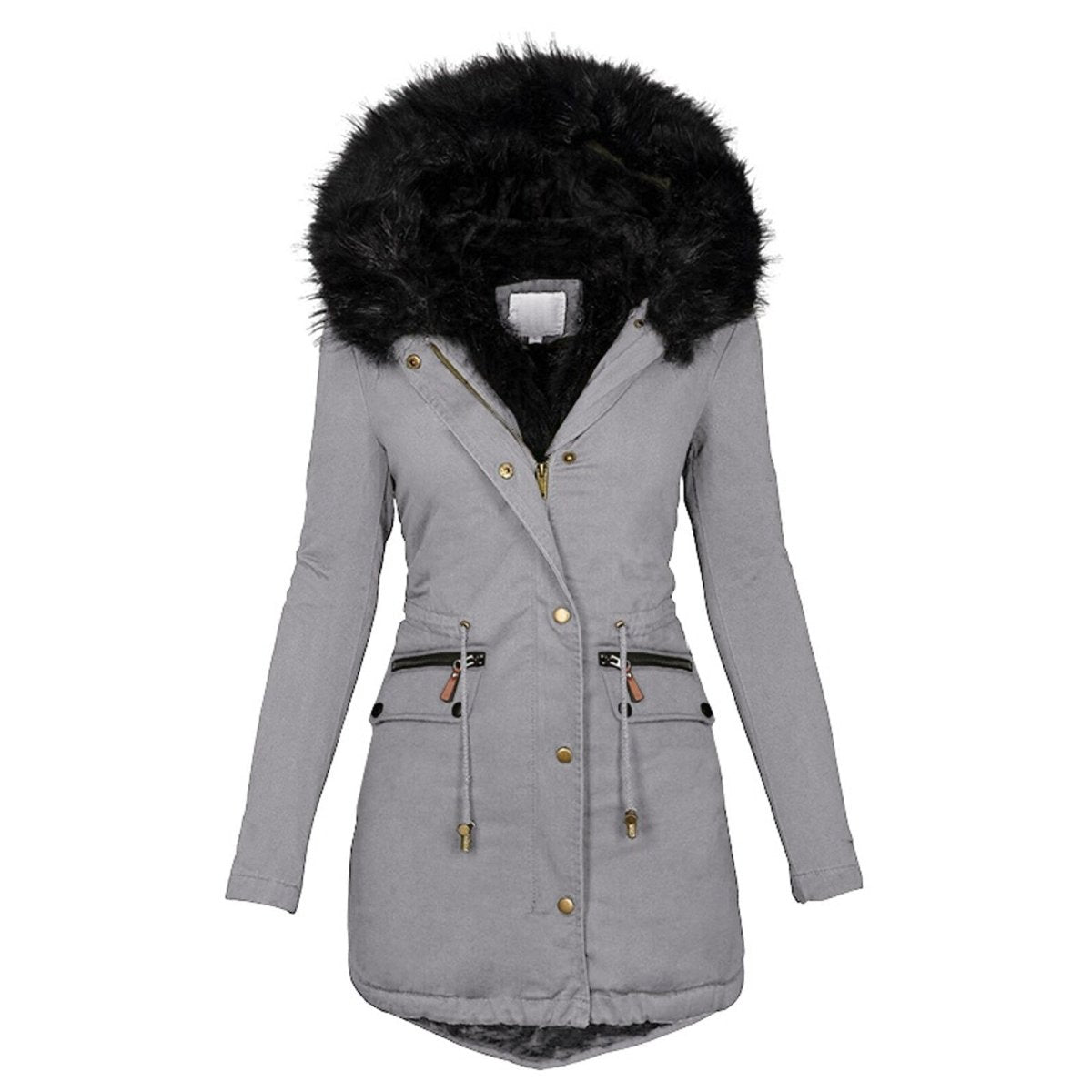 Kelsey | Women's Faux Fur Hooded Anorak Coat - Image 3