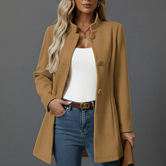 Image of Meredith | Women's Button-Front A-Line Coat