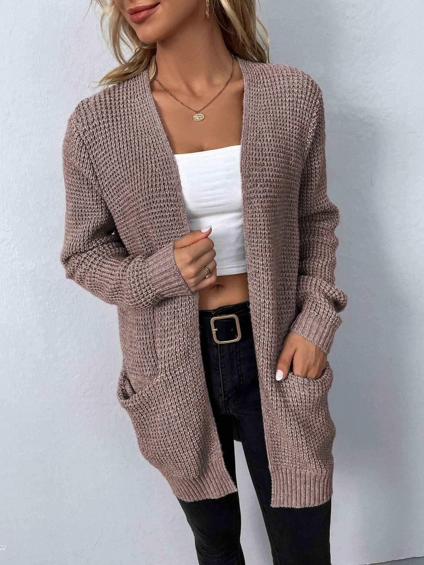 Janet | Women's Long Sleeve Open Front Cardigan - Image 5
