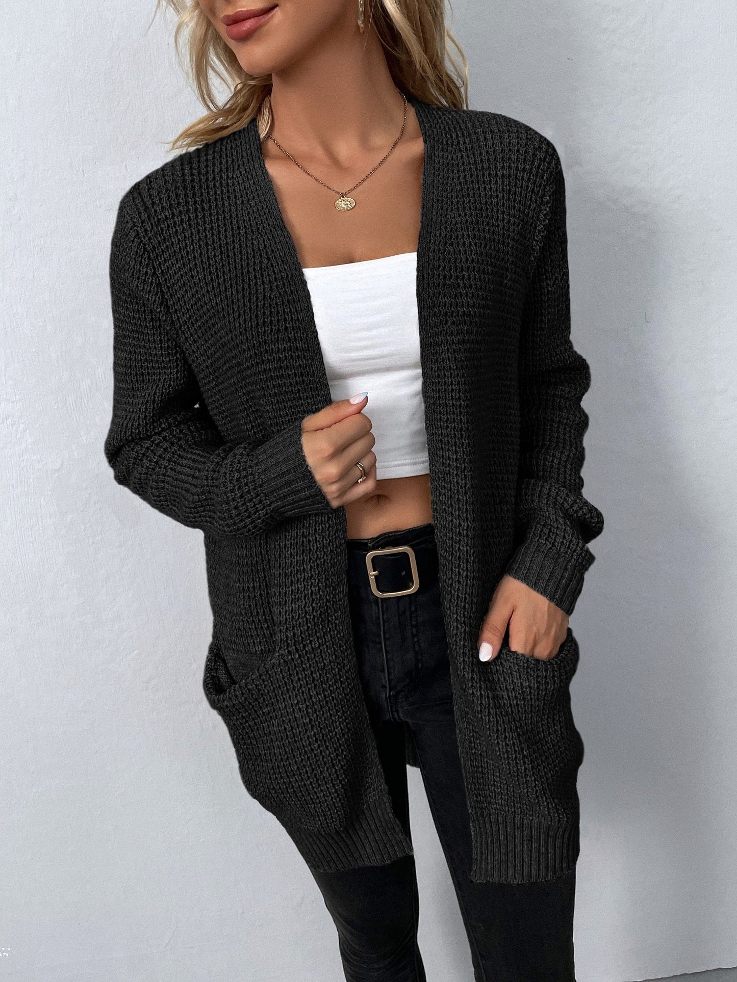 Janet | Women's Long Sleeve Open Front Cardigan - Image 9