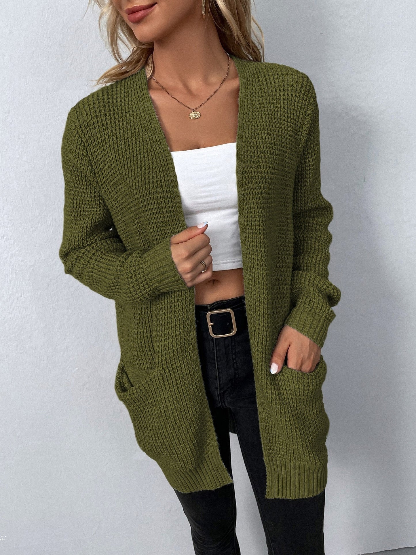 Janet | Women's Long Sleeve Open Front Cardigan - Image 13