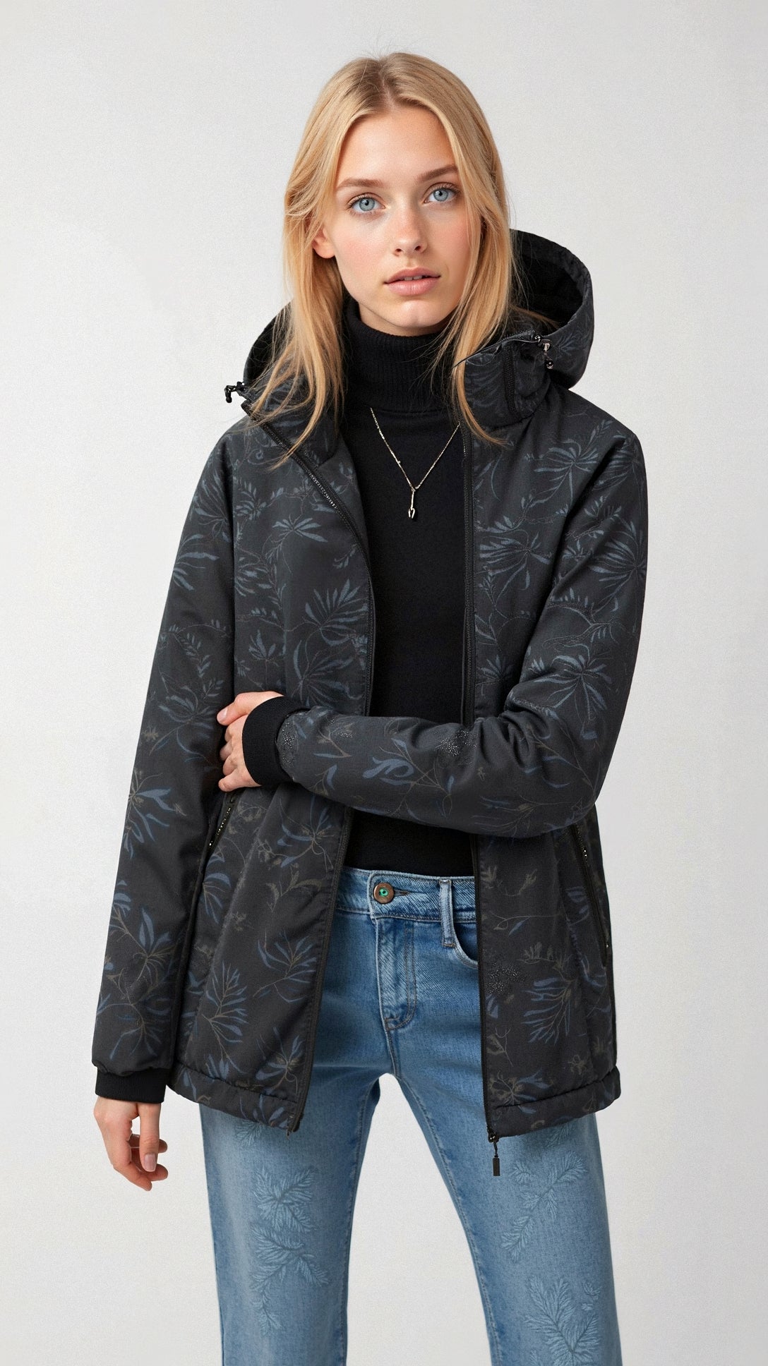 Eileen | Women's Floral Hooded Jacket - Image 3