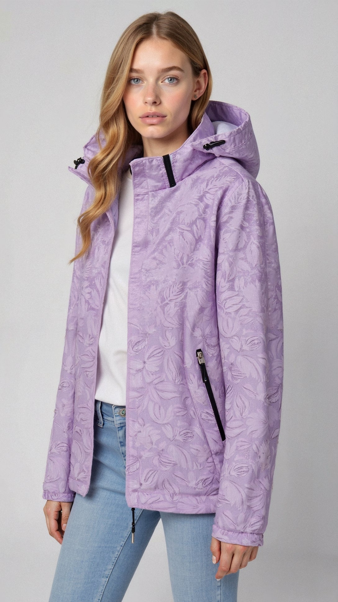 Eileen | Women's Floral Hooded Jacket - Image 5