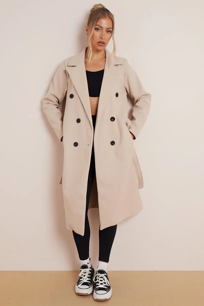 Image of Naomi | Women's Double-Breasted Long Coat