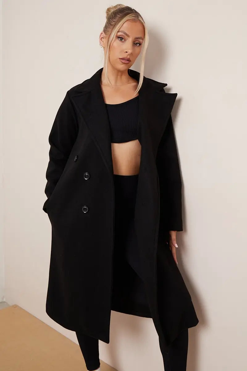 Image of Naomi | Women's Double-Breasted Long Coat