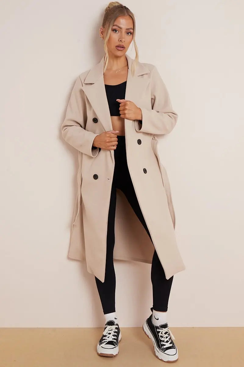 Image of Naomi | Women's Double-Breasted Long Coat