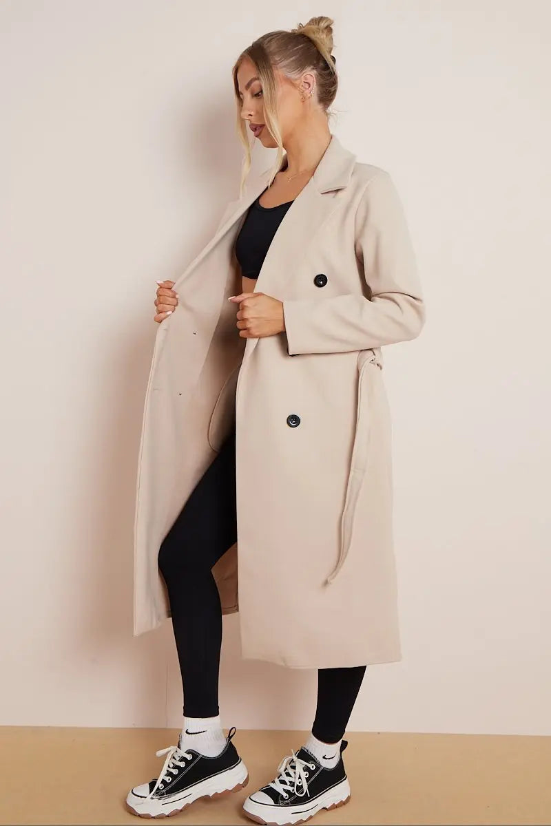 Image of Naomi | Women's Double-Breasted Long Coat