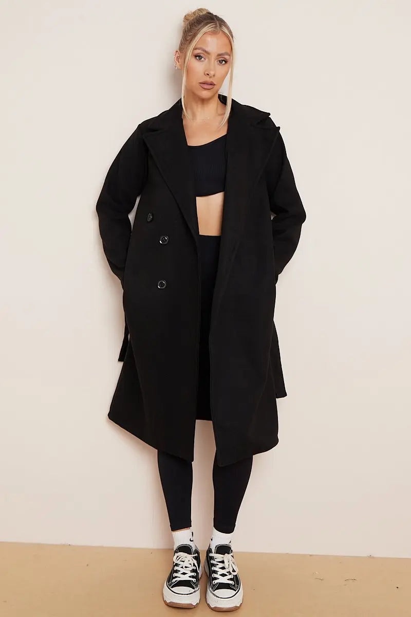 Image of Naomi | Women's Double-Breasted Long Coat