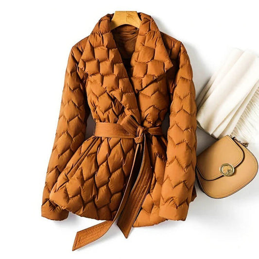 Jamie | Women's Quilted Belted Jacket - Image 1