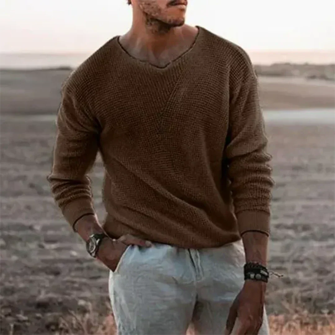 Dawson | Men's V-Neck Casual Sweater - Image 4