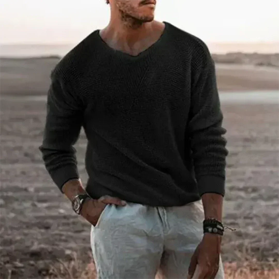 Dawson | Men's V-Neck Casual Sweater - Image 2
