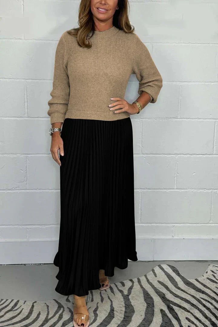 Eliza | Women's Pleated Fit & Flare Midi Dress - Image 7