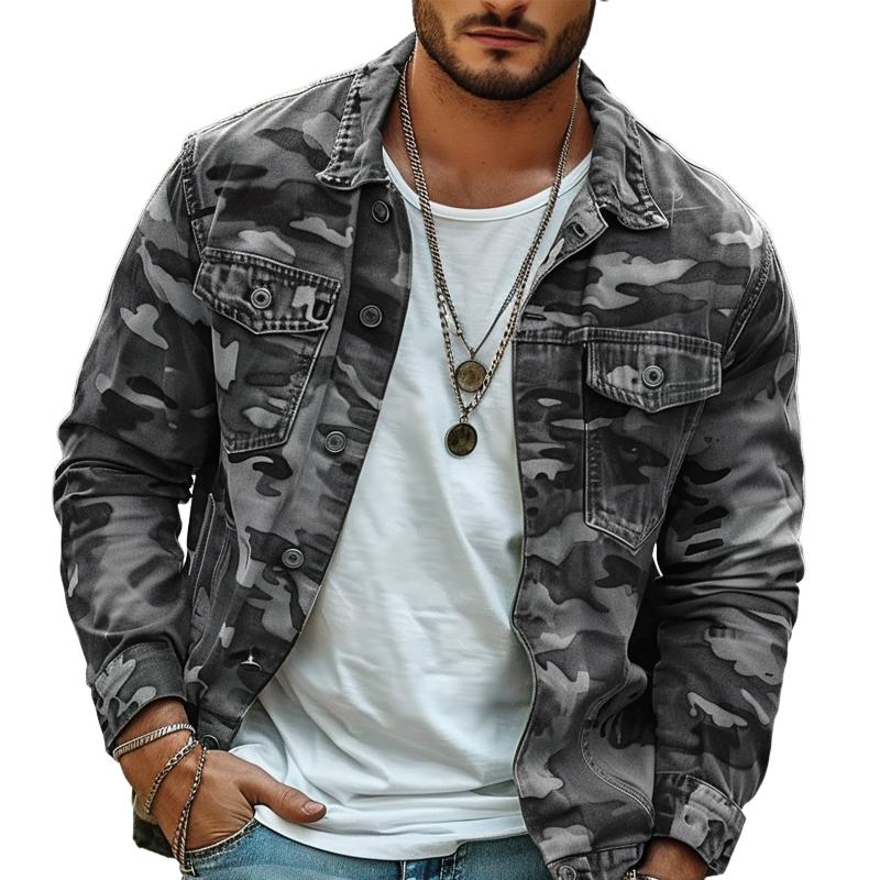 Jake | Men's Button-Down Camouflage Jacket - Image 3