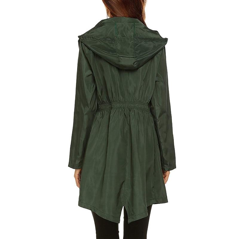 Karen | Women's Hooded Mid-Length Raincoat - Image 8