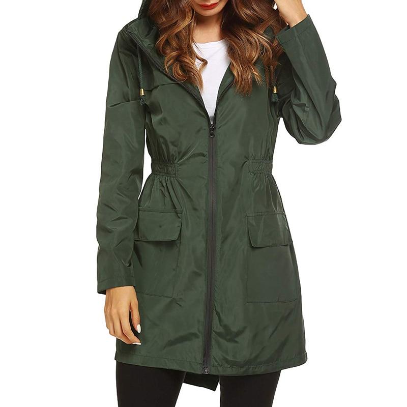 Karen | Women's Hooded Mid-Length Raincoat - Image 7