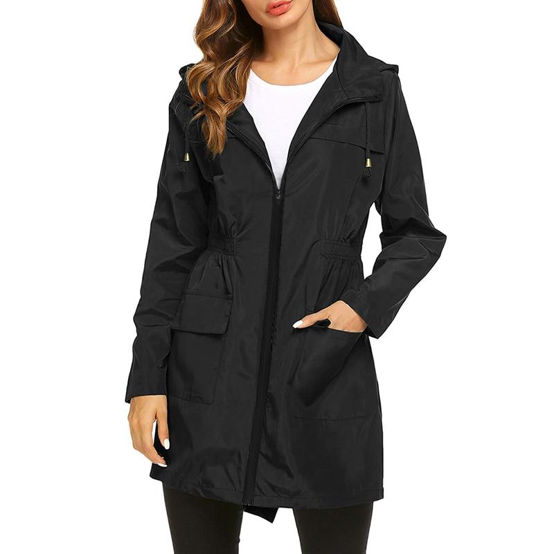Karen | Women's Hooded Mid-Length Raincoat - Image 9