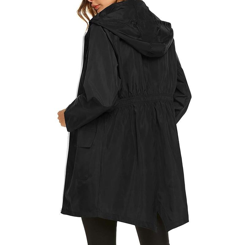 Karen | Women's Hooded Mid-Length Raincoat - Image 11
