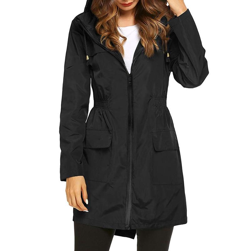 Karen | Women's Hooded Mid-Length Raincoat - Image 10