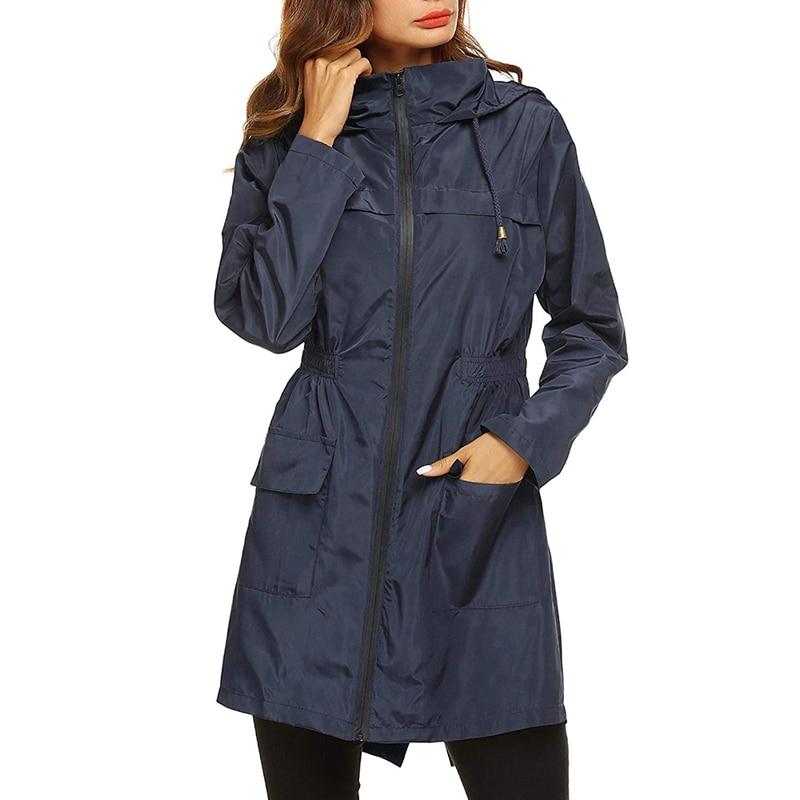 Karen | Women's Hooded Mid-Length Raincoat - Image 12