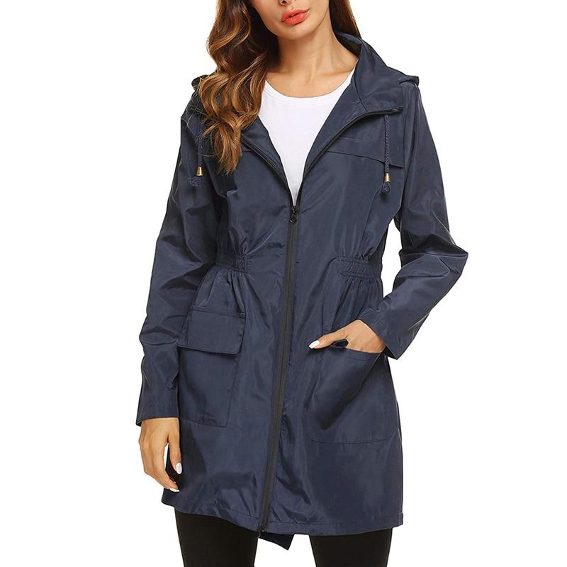 Karen | Women's Hooded Mid-Length Raincoat - Image 5